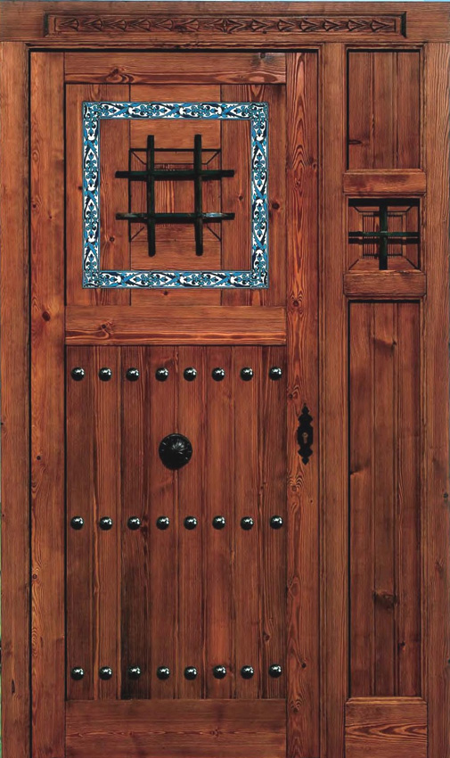 Puerta rústica de exterior